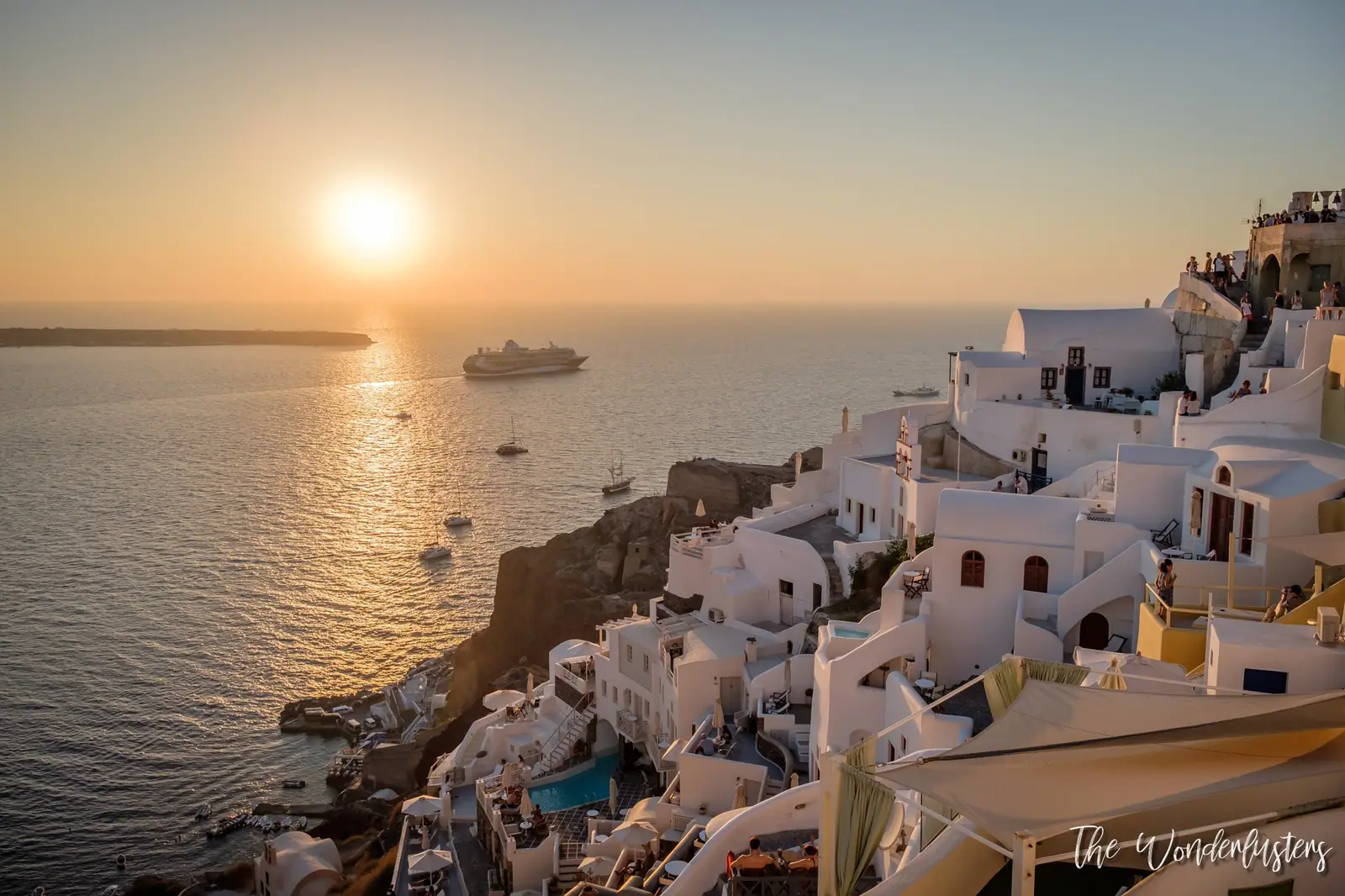 Coucher de soleil à Oia, Santorin