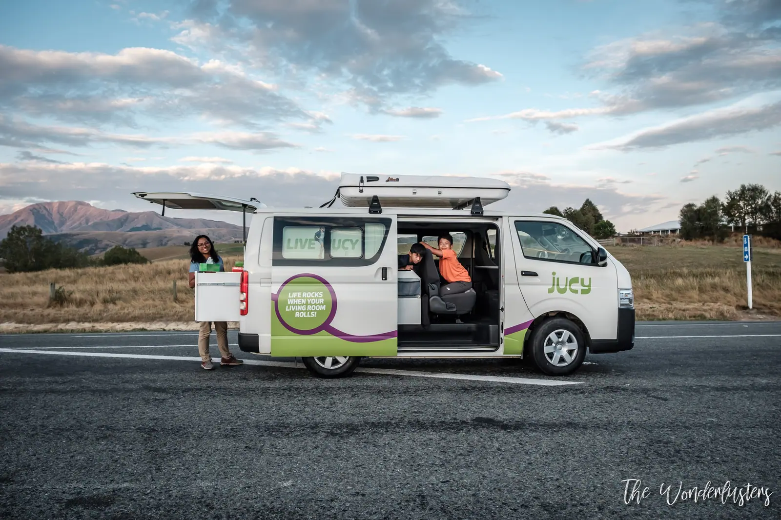 Campervan rented for the South Island