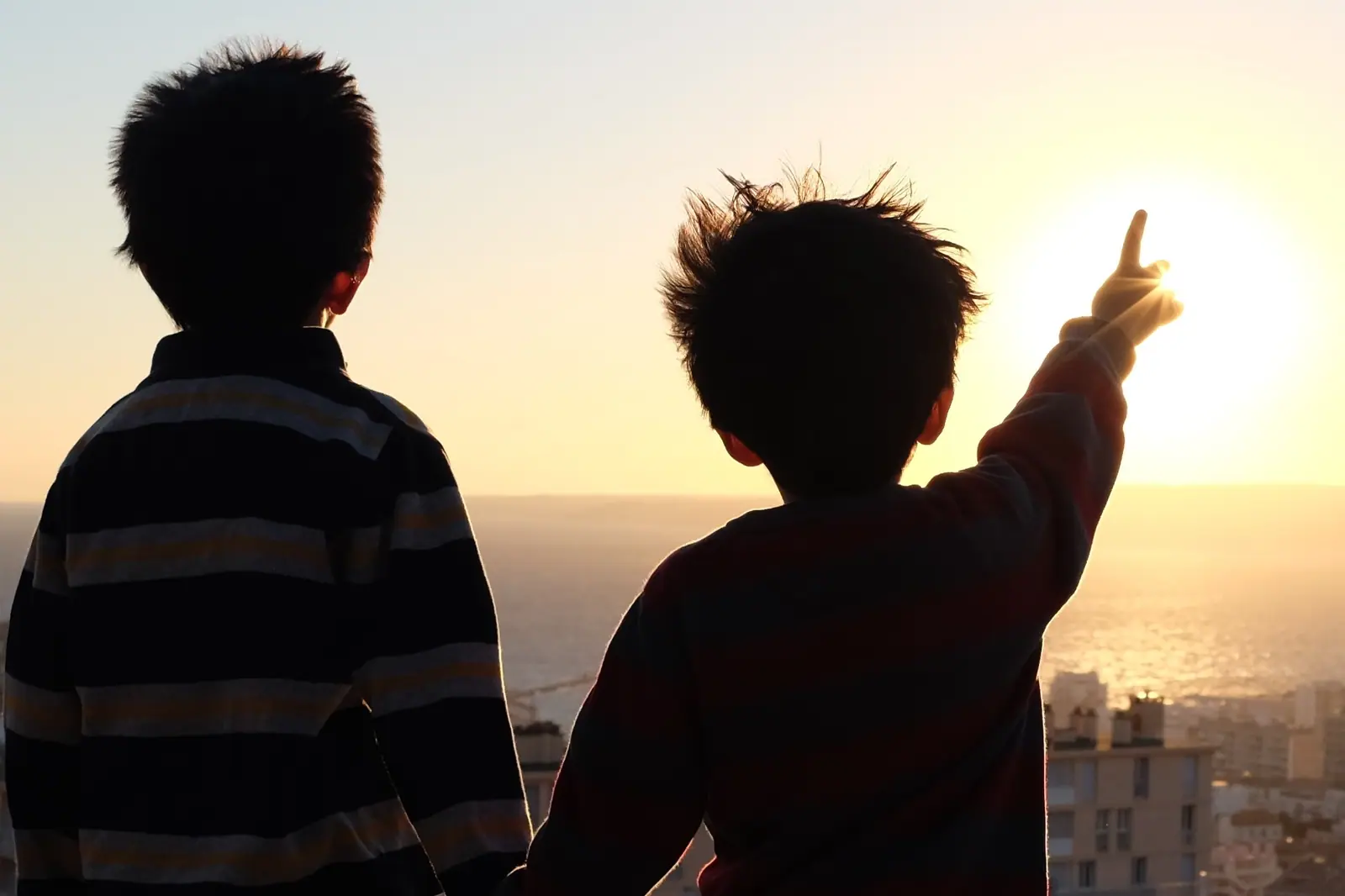 Fichier JPEG du même coucher de soleil, sorti de l’appareil